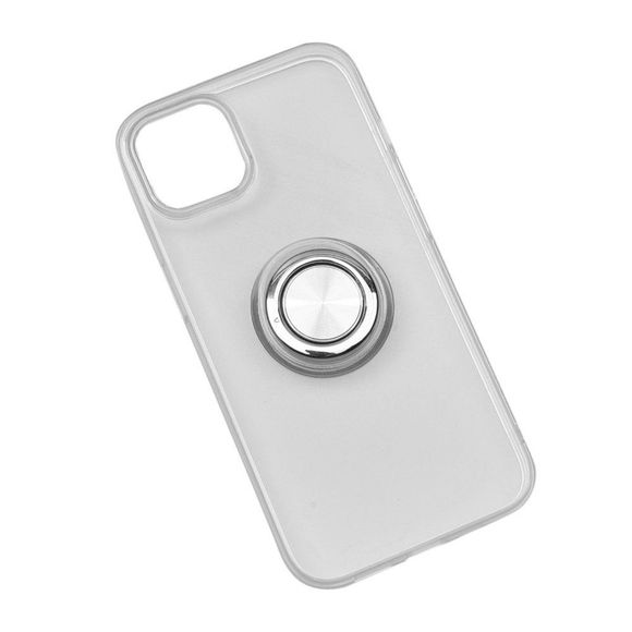 Transparent iPhone 13 Case with 360 Degree Adjustable Ring Holder - Picture 1 of 12